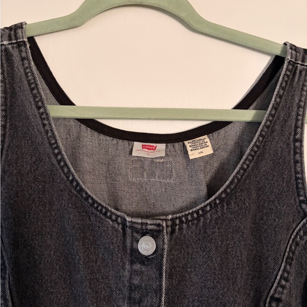Levi's Black Denim Mini Dress - Picture 2 of 9
